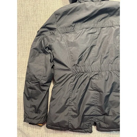 London Fog Down Parka Jacket Womens 10/12 Kids Puffer Hooded Faux Fur - Picture 16 of 16